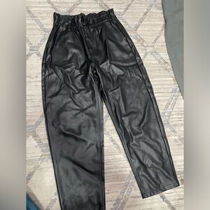 Zara paperbag style leather pants in size 8. Good condition.